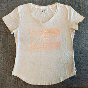 Like New Gray TOMS for Target Rose Gold Logo Tee L